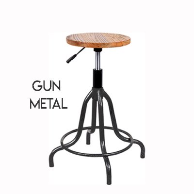 TABURETE TH-1018C GUN METAL