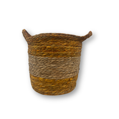 CANASTO HOJA DE MAIZ + HIERBA  MEDIANO 32X31
