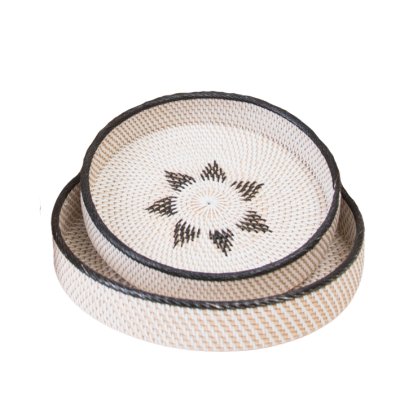 SET X2 BANDEJAS RATTAN 30/25CM