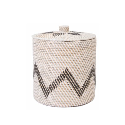 CESTO RATTAN CON TAPA 25CM