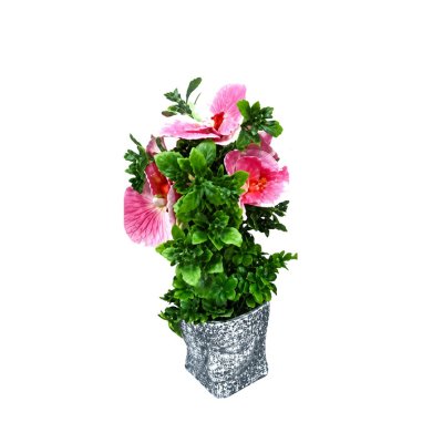 PLANTA CON FLOR Y MACETA 31CM